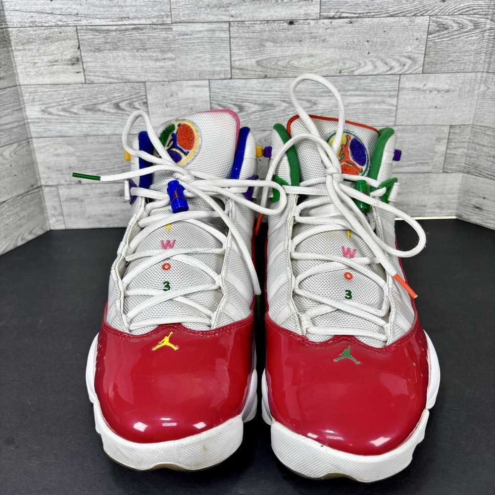 Nike Air Jordan 6 Rings CW7003-100 MultiColor Sneakers Size 13 2019 - Picture 2 of 16